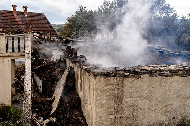 Professional Fire Damage Removal technician working in Grasston, MN